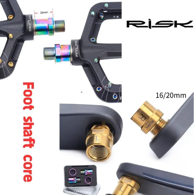 RISKTitaniumTiAlloyBikePedalAxleExtendersBicyclePedal