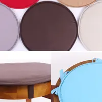 38/30cm Round Chair Cushion Seat Pad Cotton Shell Filling Soft Cushion Dining Chair Cushion With Ties Non-Slip Chair Pad 3