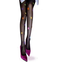 Lady Sheer Pantyhose Stocking Silk Women Tights Decorated With Flowers Accessories 1