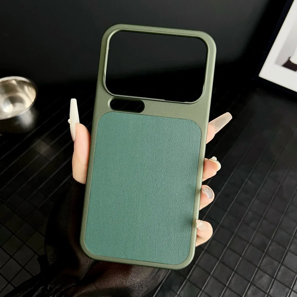 Luxury PU Leather Magnetic Wireless Charging Protective Back Cover Case