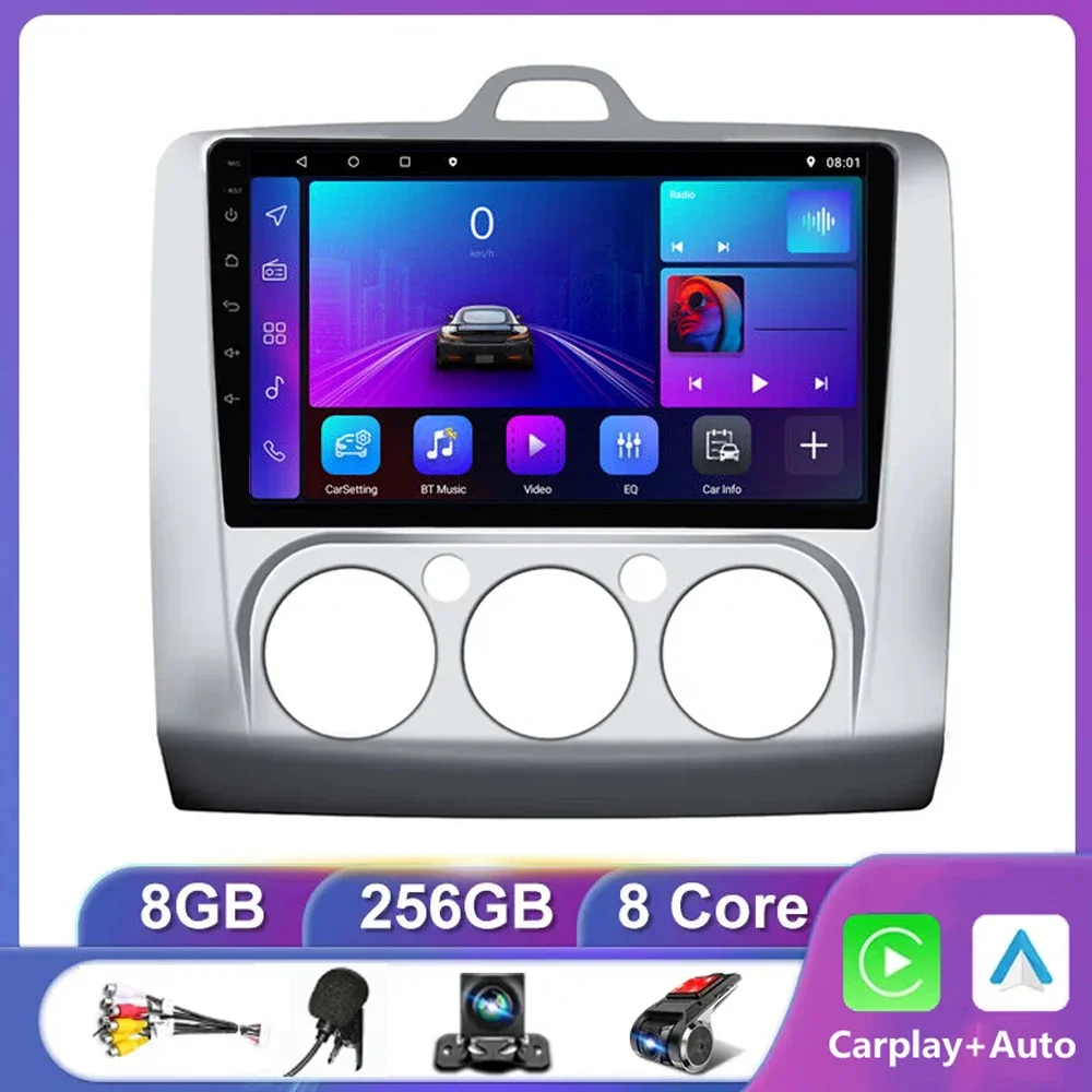

Android 13 Carplay Car Radio For Ford Focus Exi AT 2004-2011 multimedia player GPS Navigation 2din autoradio 8core 8G+128G