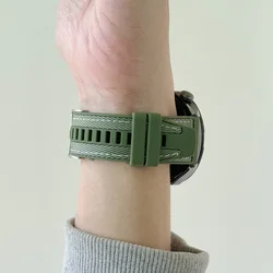 Premium Nylon Silicone Watch Strap - Durable and Stylish Bracelet for 22mm watch strap (01 Spruce Green)