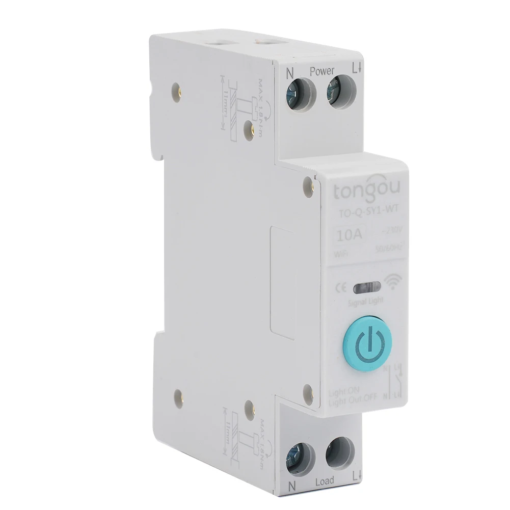 

Control Switch Circuit Breaker 1P+N 90V-240V Remote Control Smart Protection WiFi 2.4GHz For Family Home Equipment
