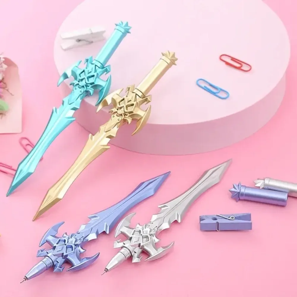 

Plastic Sword Shape Stationery Gel Pen Non-toxic Large Capacity Cute Signature Pen Wear Resistant Quick Drying