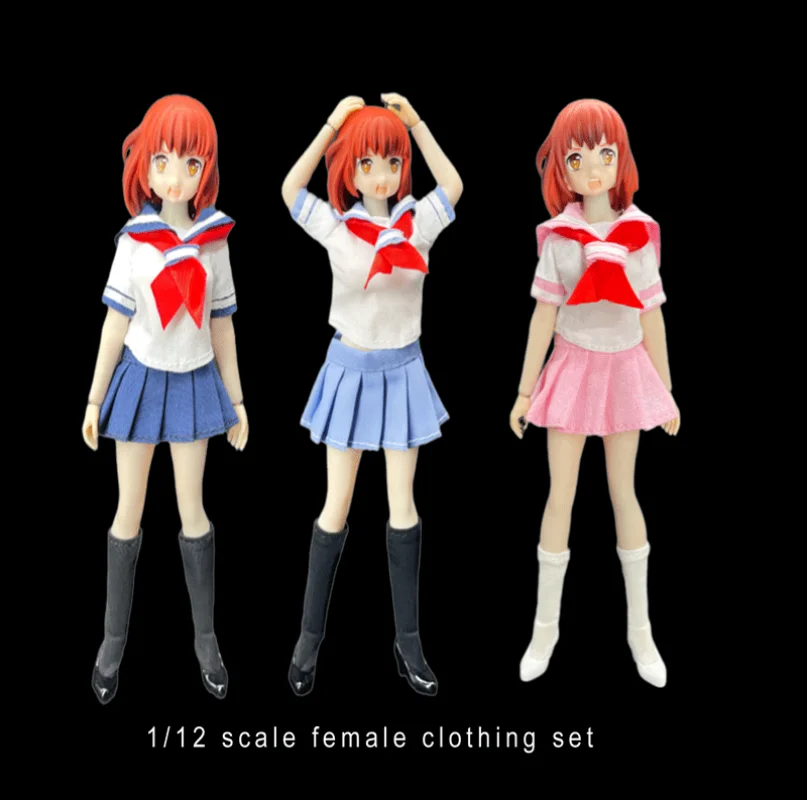 

1/12 Scale Student Suit Sailor JK Uniform fit model