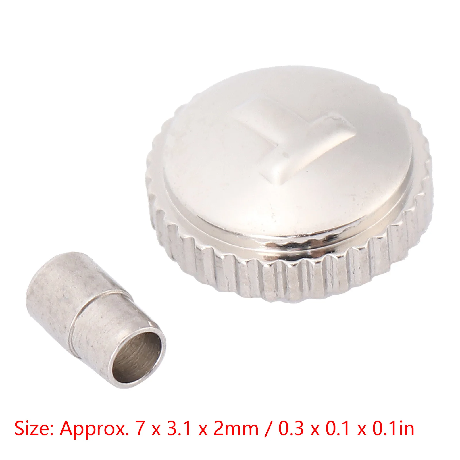 Alloy Silver T41 Watch Crown Watch Head Time Button Replacement Parts Repair Tool Accessories 7 x 3.1 x 2mm for Watchmaker