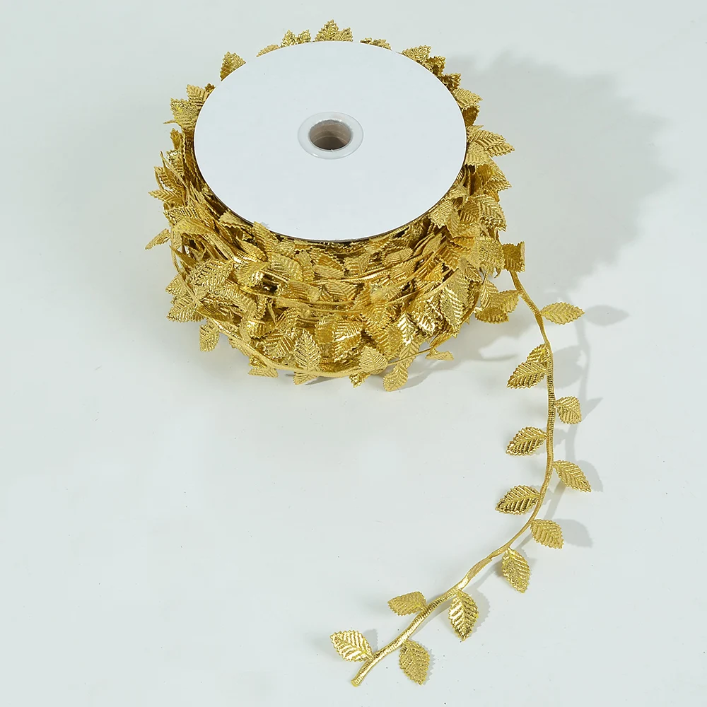 10/20M Foglie D'Oro Vite Ghirlanda Di Foglie Di Seta Artificiale Casa Scrapbooking Artigianale Decorazione Di Nozze Fiore Finto Ghirlanda Di Rattan