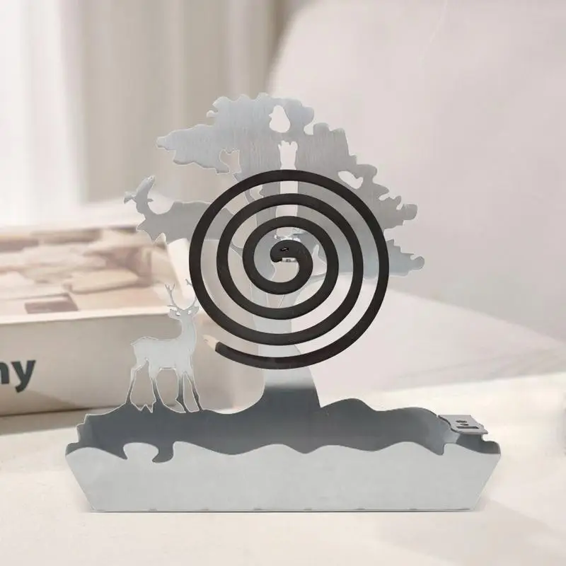 Fly Coil Holder Incense Holders Coil Holder Incense Coils Burner Ornament Fly Repeller Ash Tray Stainless Steel
