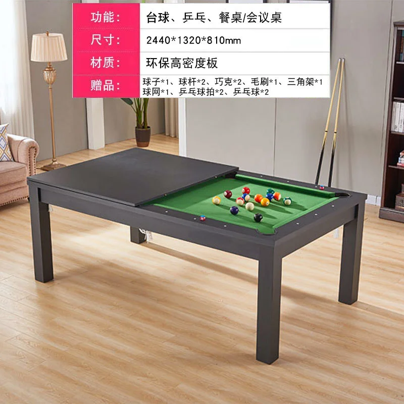 2-in-1 Home Folding Pool Table 7 Foot Furniture Style Ball Return Feature-for Billiard Pool Dining Snooker - Image 6