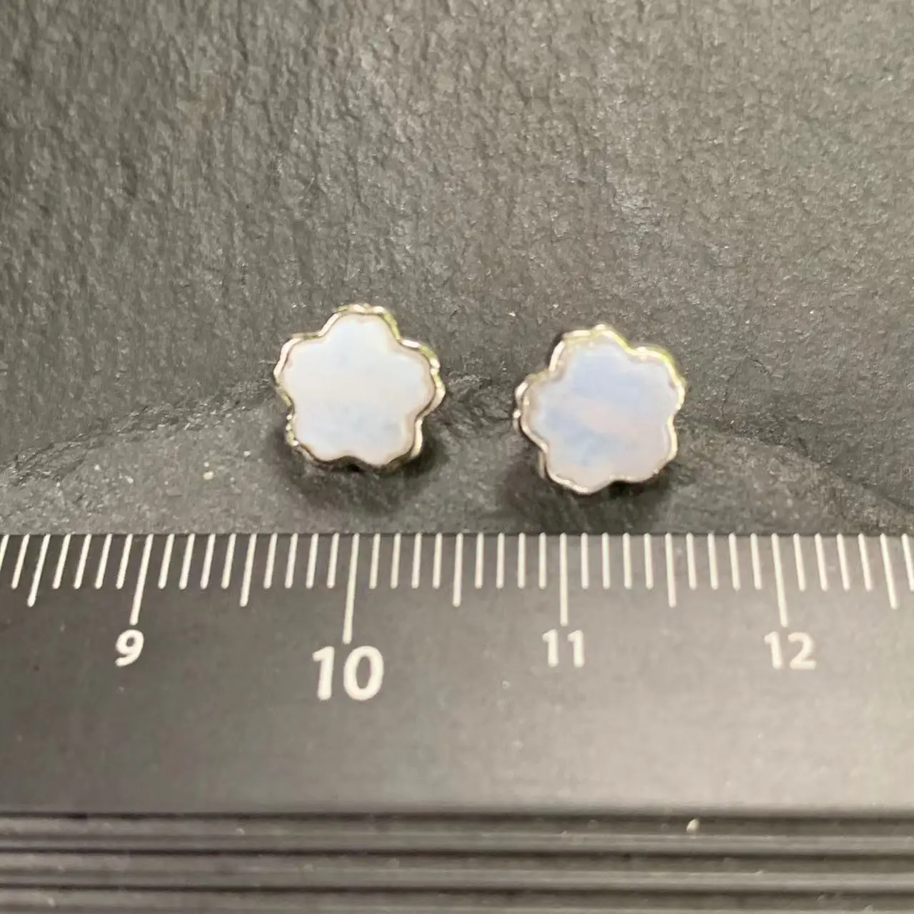 Natural Blue patterned agate 925 Sterling Silver Stud Earrings for women Jewelry Gift Prevent allergy gem jewelry Genuine stone