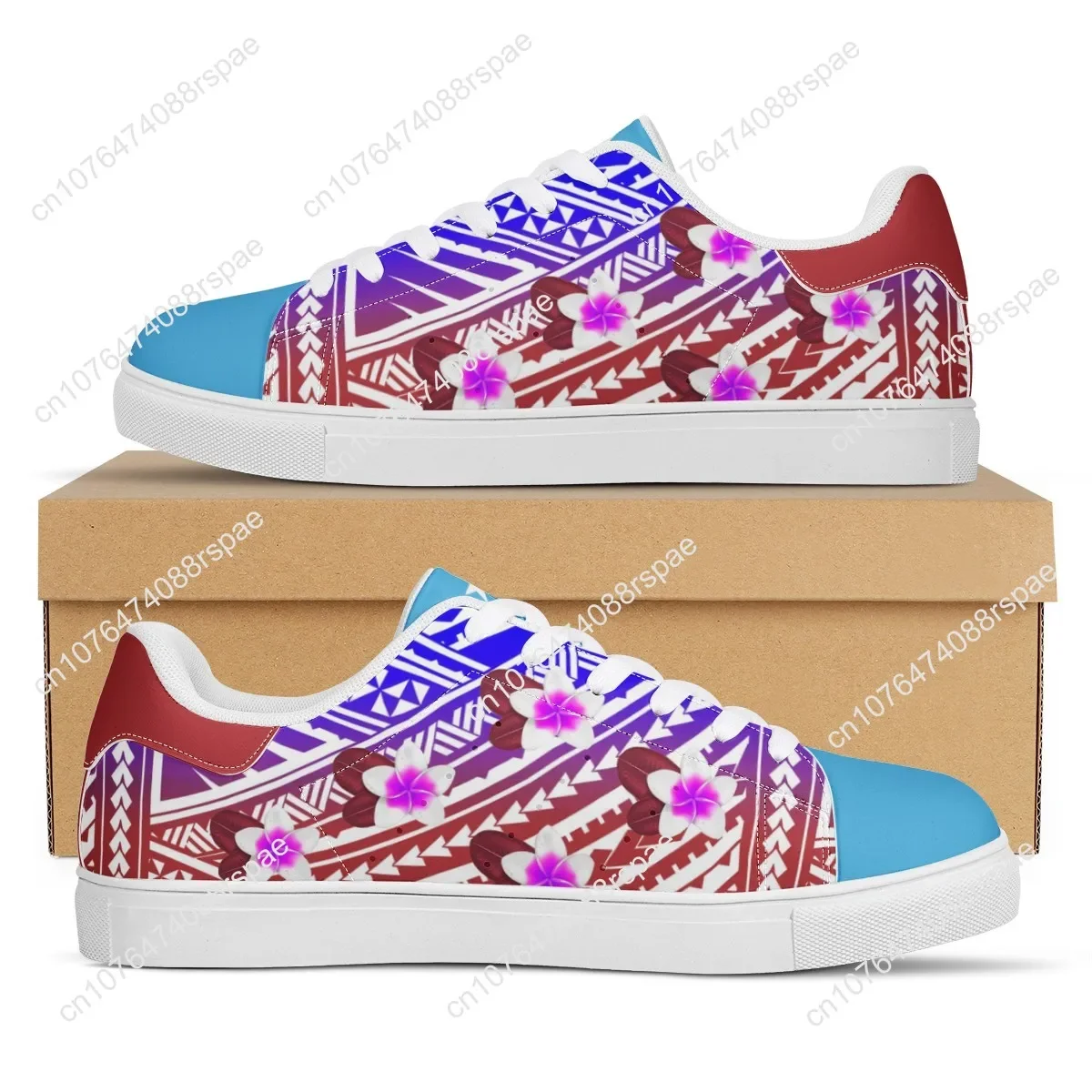Hot Sales White Flat Sneaker America Polynesian Tribal Print Custom Man Comfort Walking Sport Shoes Women Running Shoes