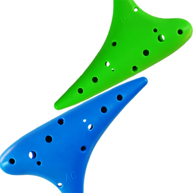 1PC 12-hole Ocarina Resin Plastic Alto C Tuning Ocarina Multicolor Flute Adult Children's Instrument