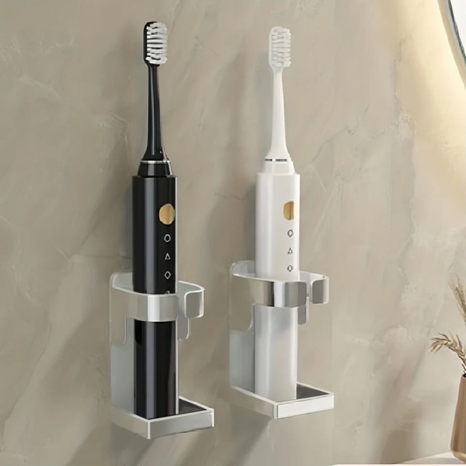 Sleek Modern Toothbrush Holder Space Saving Organizer