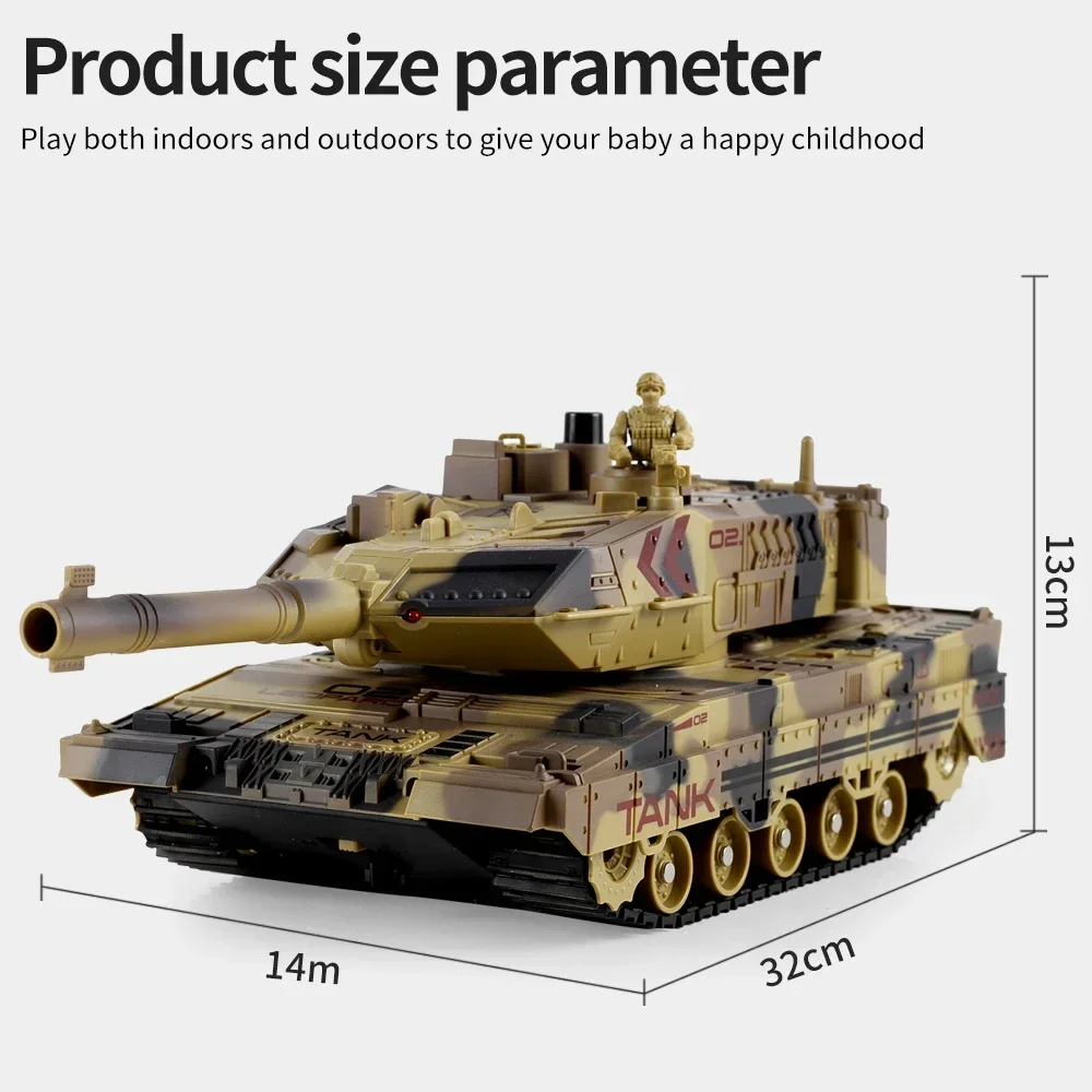 Robot Tank RC avec batterie 1 ou 2 piles, jouet télécommandé
