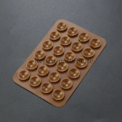 Enhanced Silicone Suction Cup Set - Versatile and Durable for Mobile Devices and Accessories (Brown coffee)