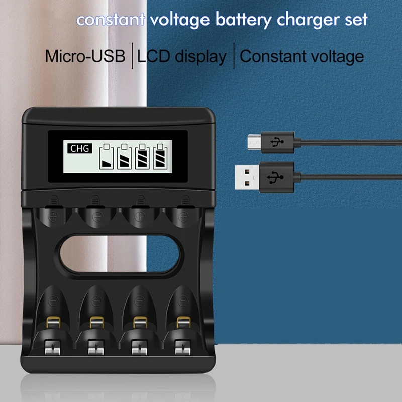 4슬롯 1.5V 리튬 이온 배터리 충전기 충전식 리튬 이온 배터리용 스마트 배터리 충전기-A23U