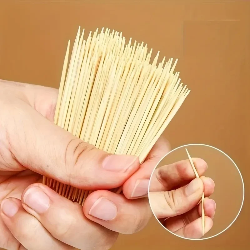 1000PCS Household Double Headed Bamboo Toothpicks, Disposable Double Headed Toothpicks, Portable Teeth Cleaning Tools