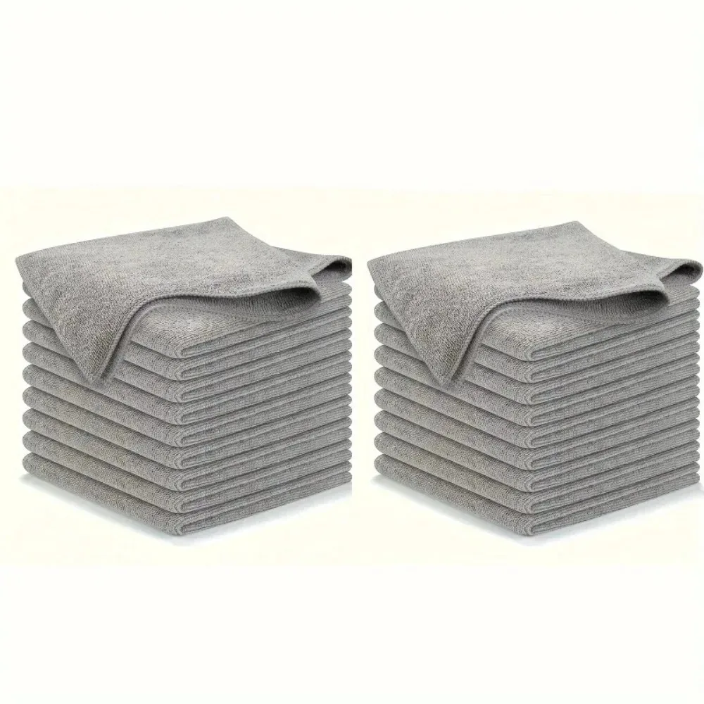 Light gray cleaning cloth set, with highly absorbent, soft and stain-removing fabric 3