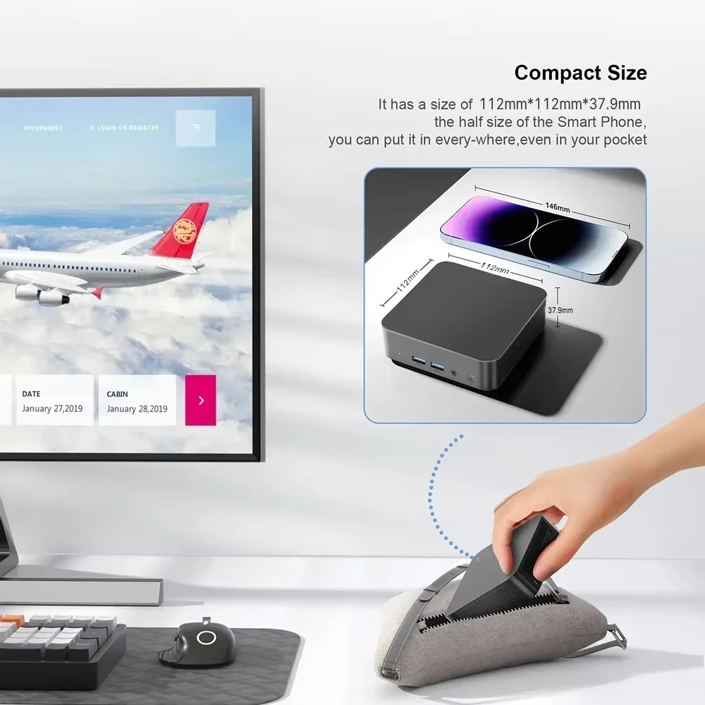 2026 NEW Mini PC Windows11 Intel Core i9 8950HK i3 6100U Windows11 16GB RAM 1/2TB SSD WiFi6 M.2 office game Portable Mini PC Desktop - immagine 3