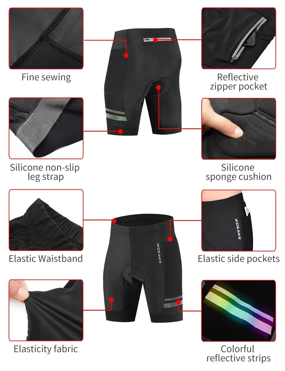 Cycling Underwear Men's Cycling Bib Shorts Seamless Outdoor Wear Bike Ride 7 Hours Padded Pro Team Riding Bib Tights Breathable MTB Cycling Shorts
