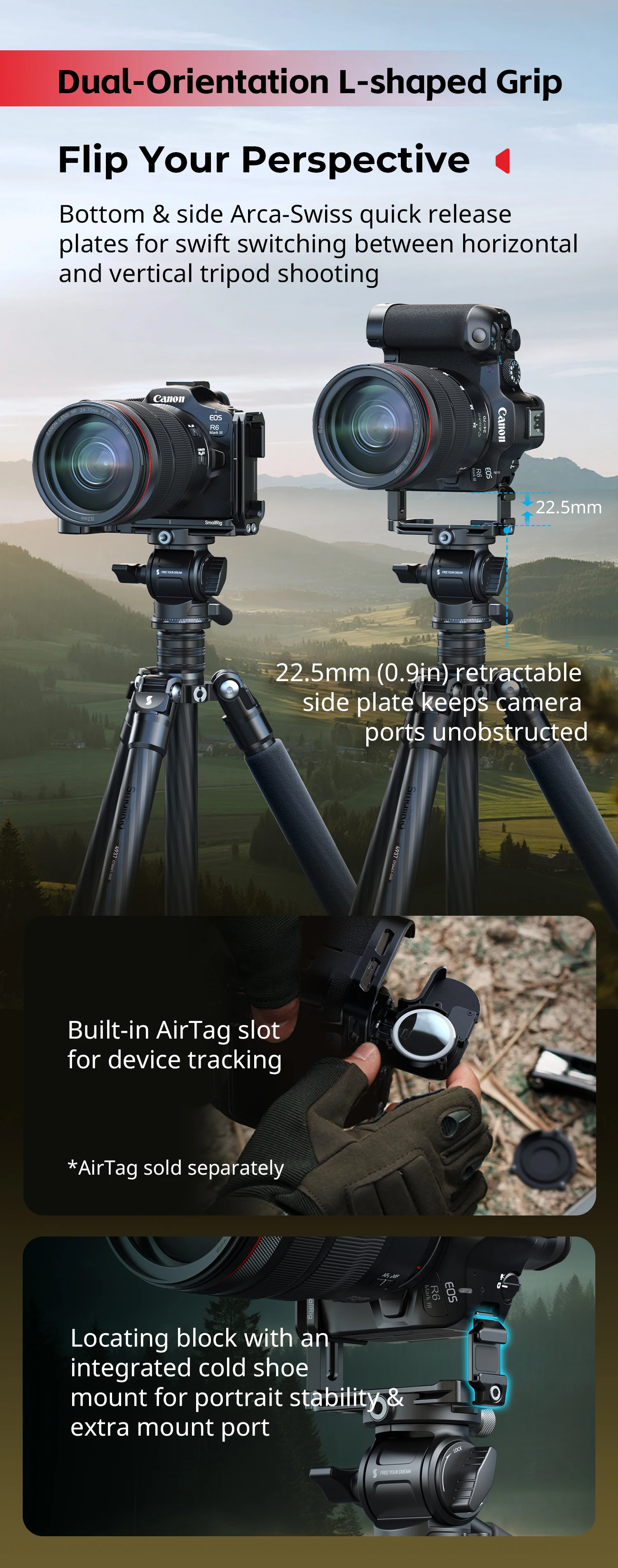 SmallRig R6 Mark III „HawkLock“ Schnellwechselkäfig für Canon EOS R6 Mark III / R6 Mark II, mit Arca-Swiss Schnellwechselplatte – Detail 10