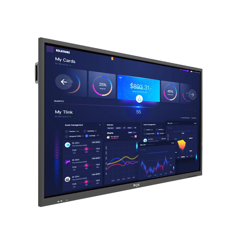 

Novaet Led 4K Display Interactive Flat Panel Cover BOE 55 Inch Touch Screen Used Tv 55 Inch Led Smart Digital Blackboard 55inch