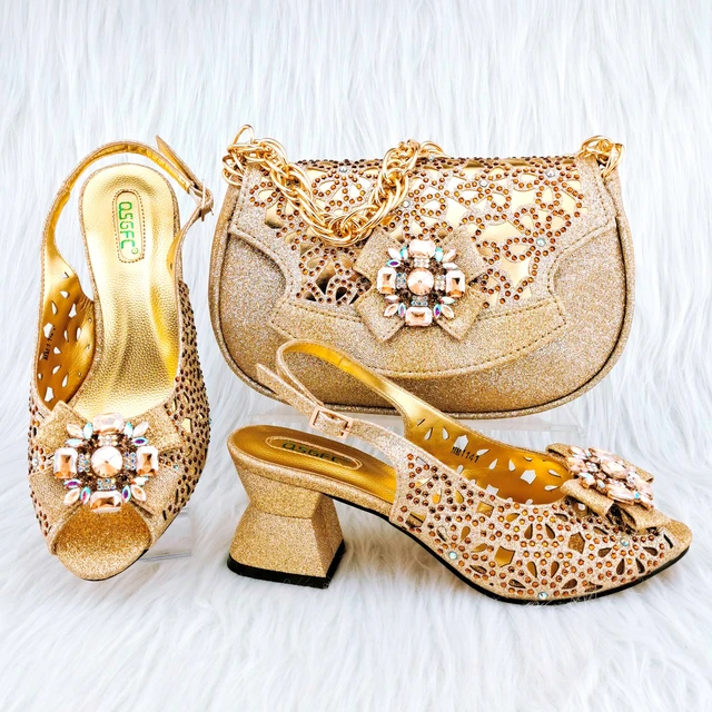 Italian Shoe and Bag Matching Set for Parties and Celebrations