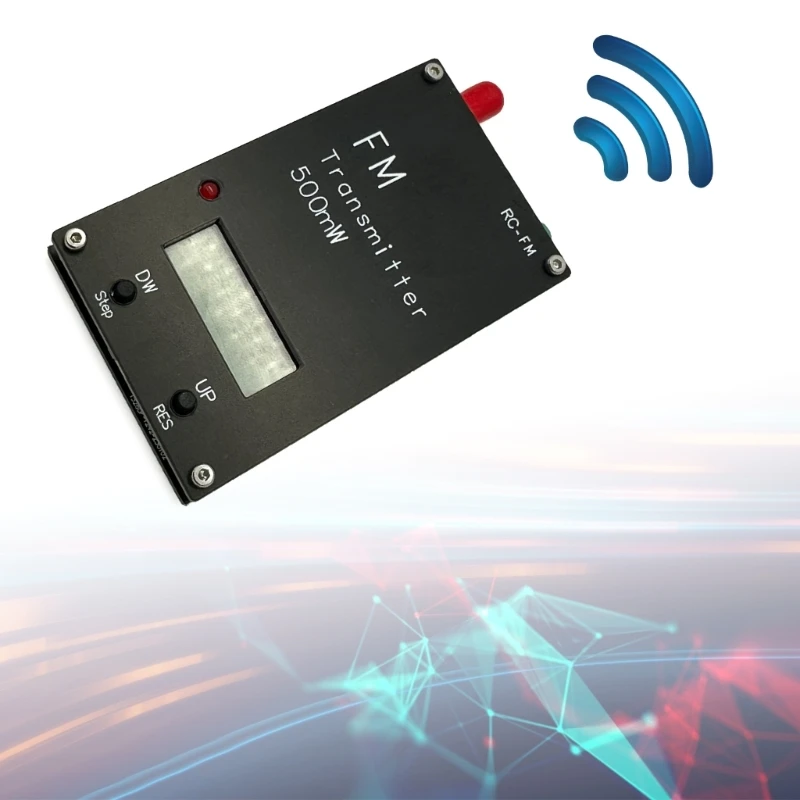 K1KA 사운드 스테레오 입력 500mW 88-108MHz 메모리 기능이 있는 FM 송신기 TypeC 포트 320교회용 송신기 주파수