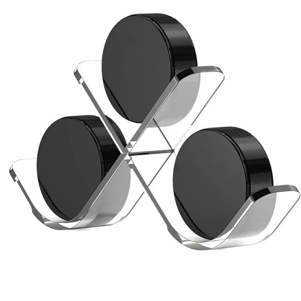 Clear Hockey Puck Display Case Acrylic Hockey Puck Display Stand for 3 Pucks Holder Storage Sports Decoration
