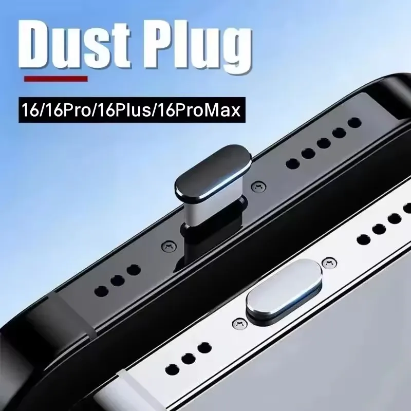2-Pack Metal Dust Plugs for USB Type-C Charge Port Protection