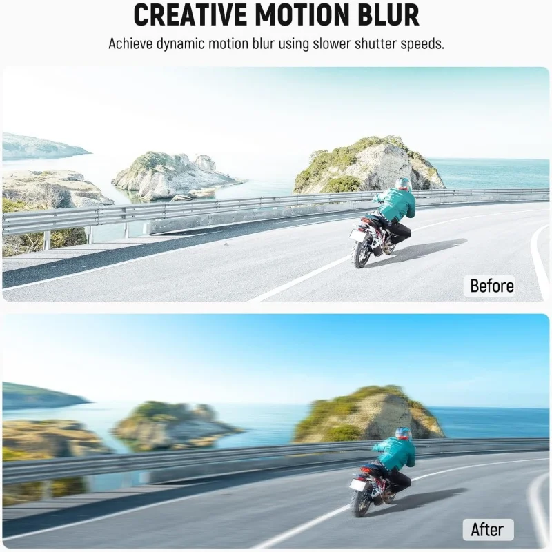 Deux filtres ND ND16/32/64 pour DJI Osmo Action 5/4 dans leur étui de rangement