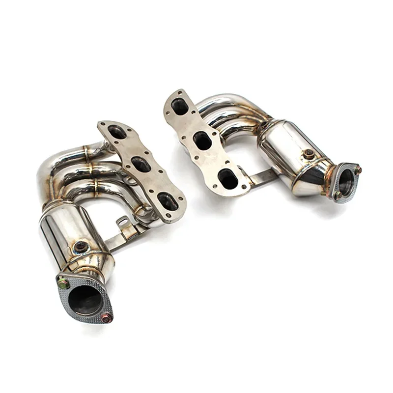 Head Section High flow Pipes branch downpipe Exhaust Pipe with catalyst For Porsche BOXSTER 981 GTS