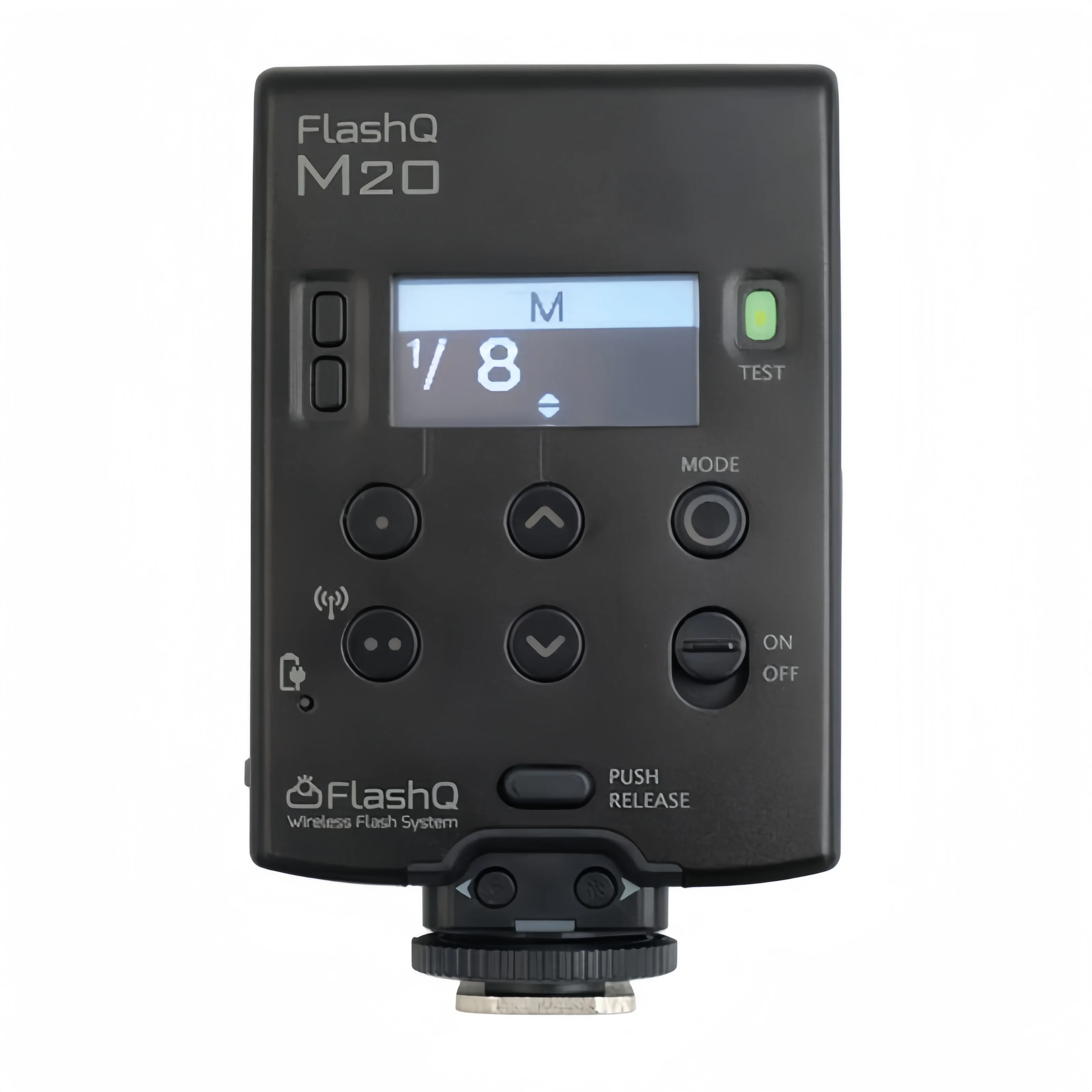 LightPix FLashQ M20 TTL ワイヤレスカメラフラッシュスピードライト内蔵 T2 ワイヤレストリガーホットシューマウント Sony/Fuji カメラランプ用