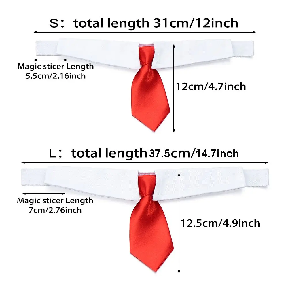 Title 3, Pet Dog Cat Necktie Tuxedo Bow Tie Black and Re...
