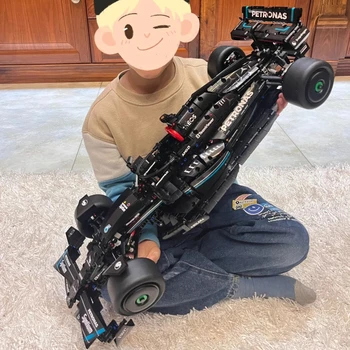 Technical 1:8 Building Blocks City Super Speed Race Car Assembly Model Vehicle DIY Assembly Toy Kid for Boy Gifts 1642Pcs 1