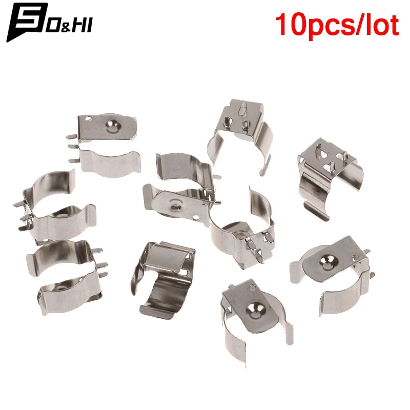10Pcs Nickel Plated Spring Steel Metal Stamping 18650 BC-1719 Battery ...
