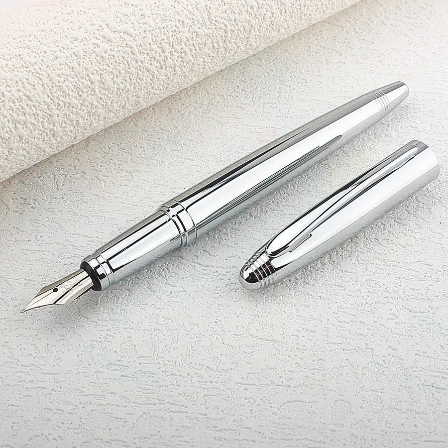قلم حبر معدني من الفولاذ المقاوم للصدأ بنك الاستثم...