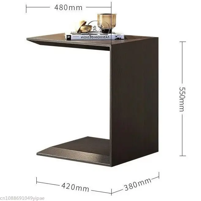 طاولة قهوة جانبية سوداء فاخرة بتصميم إيطالي بسيط م...