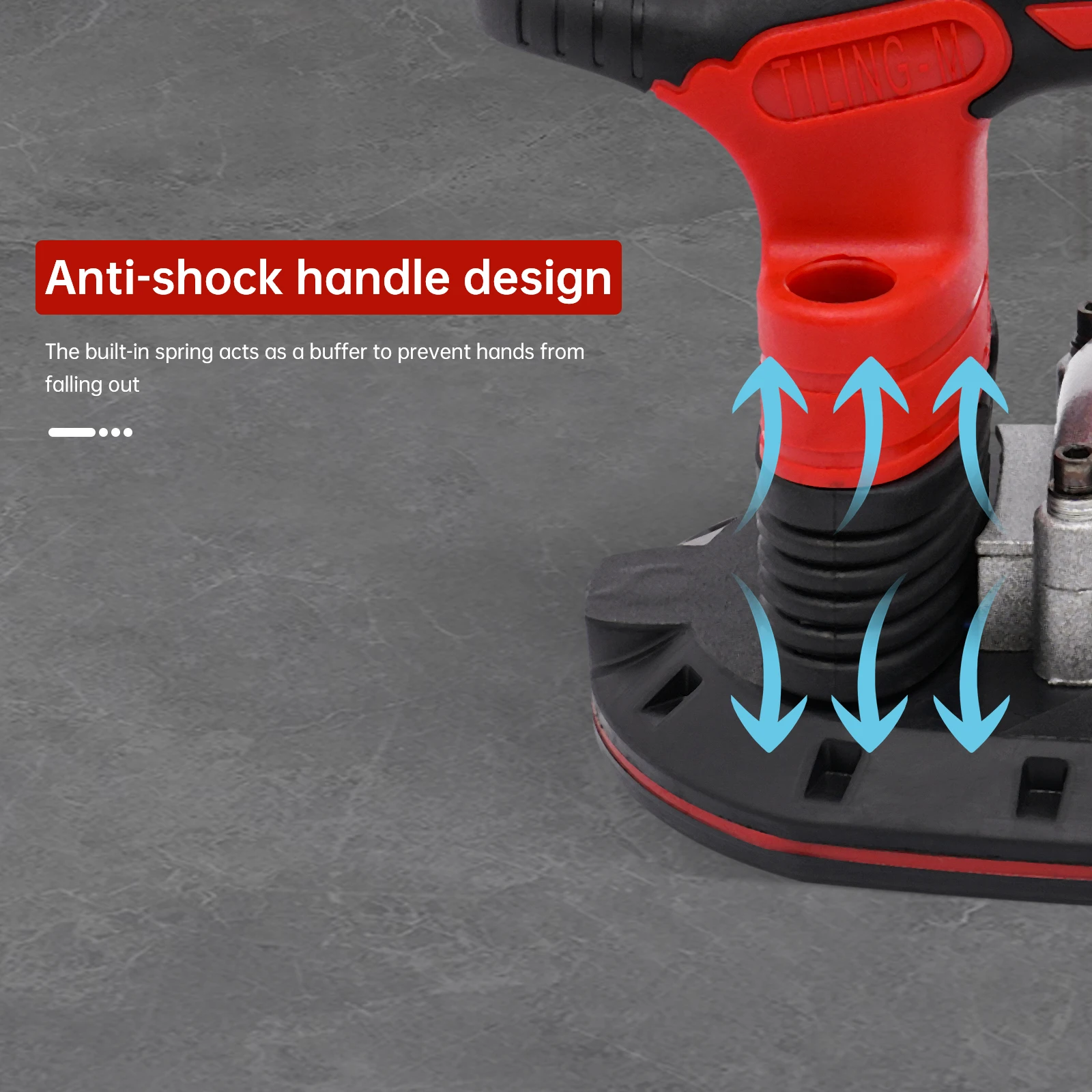 Tile Vibration Tool with Suction Cup, 21V 2000mAh Handheld Tool Vibrator, 6 Speeds Adjustable Tile Installation Machine 28000r/m