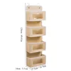 1pc Four-layer Storage Bag Door Hanging Fabric Organizer Bag For Sundries Items Underwear Socks 6