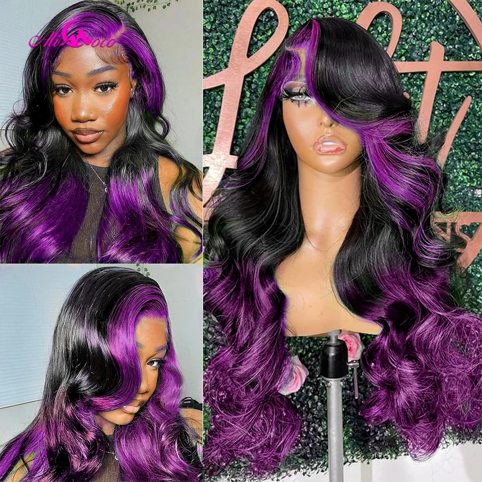 Lace Front Pruik Human Natural Hair Body Wave Highlights Pruik Pruik Human Hair Dark Bordeauxrood Hd Lace Front Pruiken