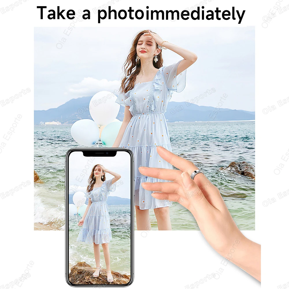 New Smart Ring Men Women Gesture Control Wireless Bluetooth Heart Rate Blood Pressure Monitor Waterproof Sports Health Smartring