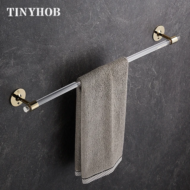 Toallero de pared para baño, soporte para colgar toallas, barras de  acrílico, estante de almacenamiento para cocina, 40/50cm - AliExpress