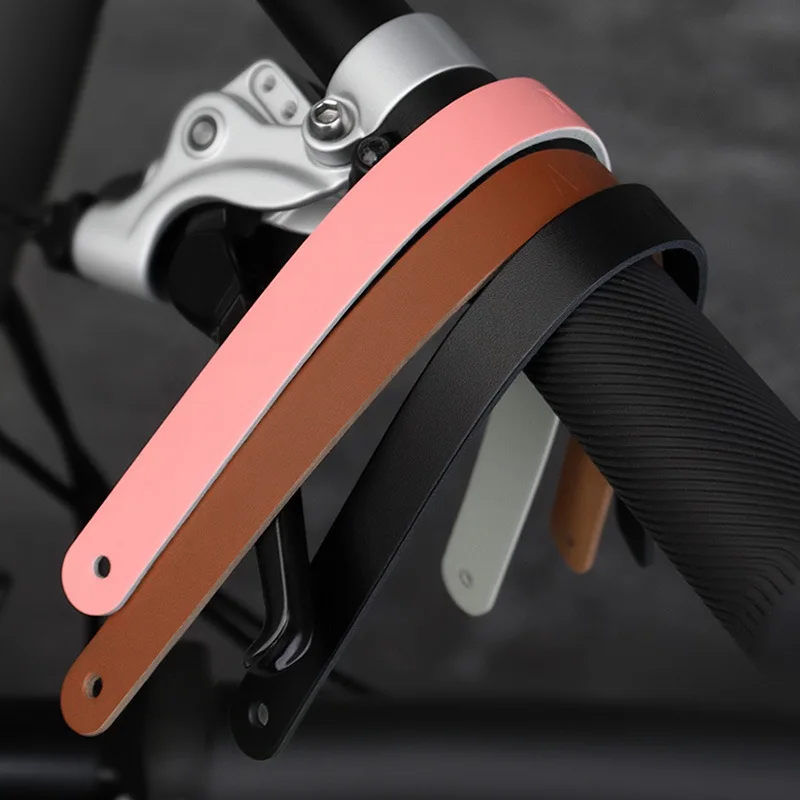프론트 백 퀵 릴리스 소가죽 핸들 당김 링 Brompton 접이식 자전거 가방 캐리어와 호환 가능