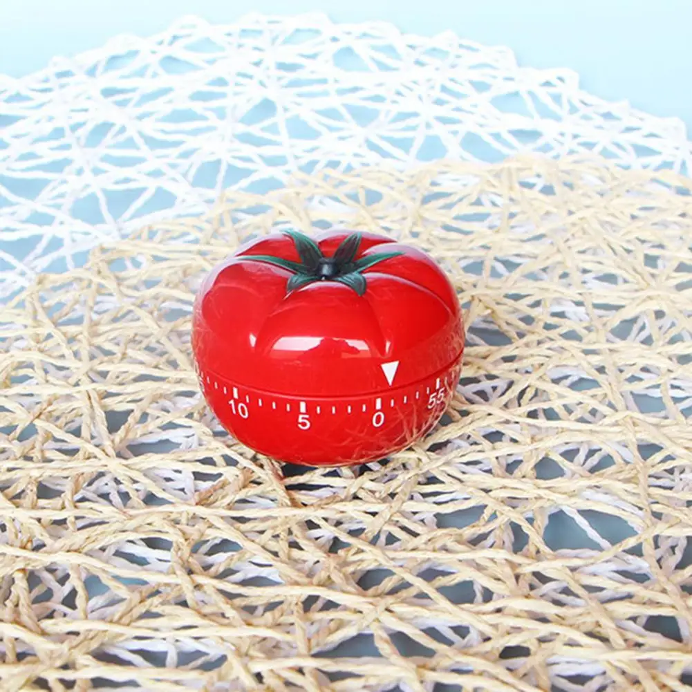 

Countdown Timer Office Cute Timer Tomato Shape Kitchen Timer Adjustable Countdown Clock for Cooking 1 to 60 Minutes Mechanical