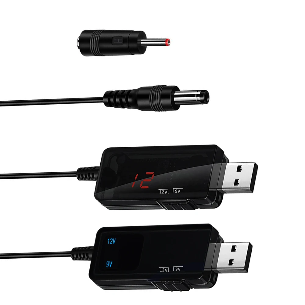 USB Boost Converter DC 5V ถึง 9V 12V USB Step-up Converter + 3.5x1.35 มม.สําหรับแหล่งจ่ายไฟ/เครื่องชาร์จ/สวิตช์ไฟ 1