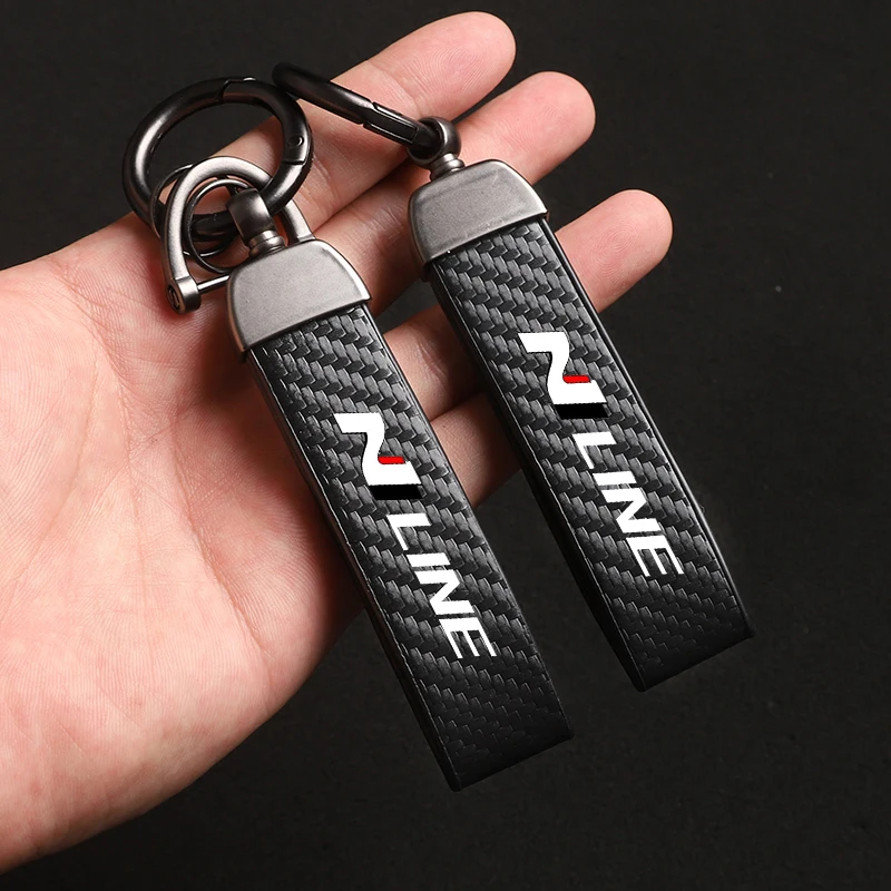 Carbon Fiber Style Microfiber Leather Keychain