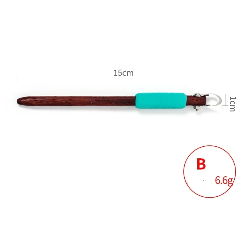 Ergonomic Ring-Handle Design Artisan Red Rosewood Pottery Scraper Tool for DIY Ceramic Sculpting, Texture Carving & Detailing