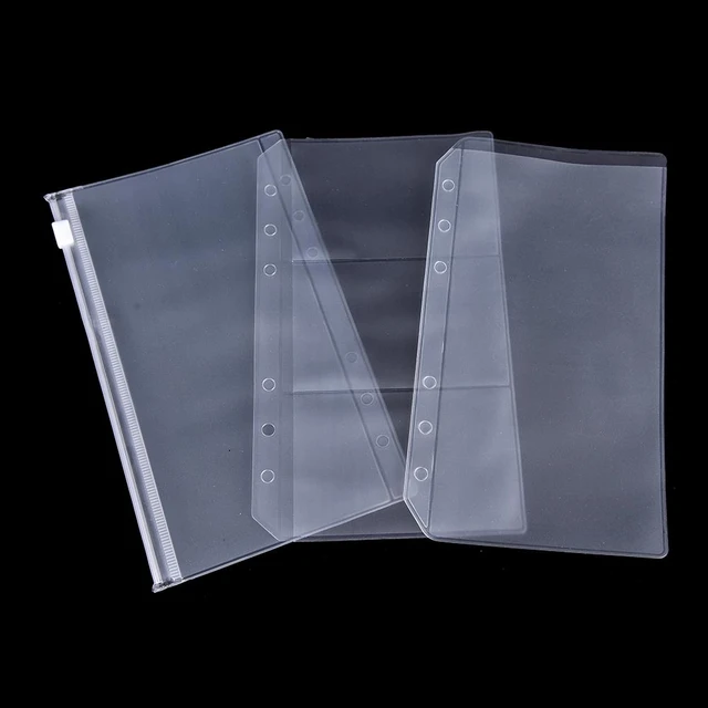 Enveloppe Plastique Zipper Pocket Transparant A5