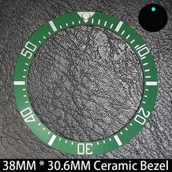 Elegant Blue Luminous Bezel GMT and Diving Watch Insert, Sloping 38mm x 30.6mm Ceramic/Aluminum (NO.10 Ceramic)